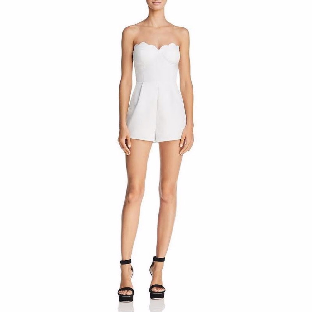 NWT Sunset & Spring Scalloped Romper